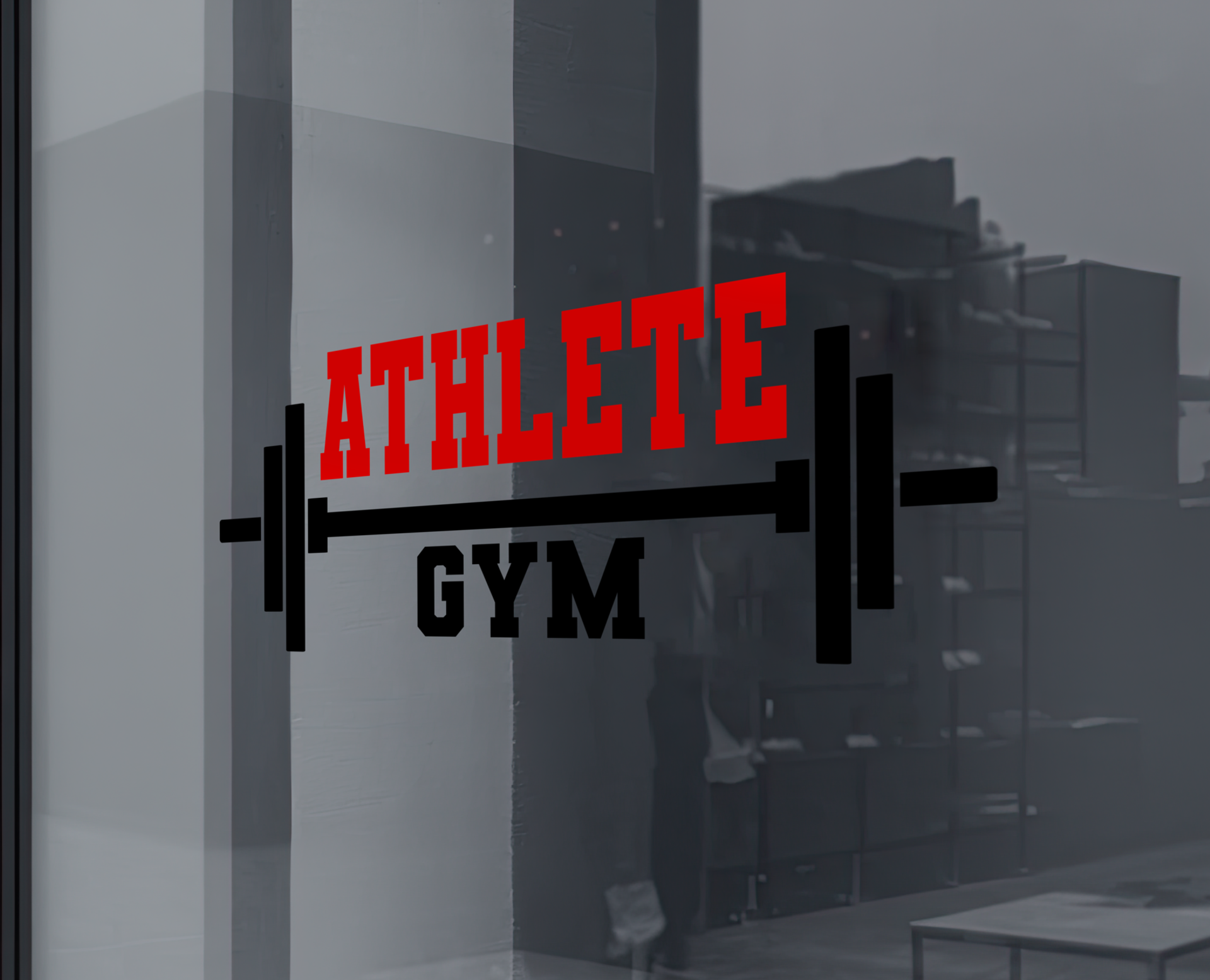 Athlete gym mockup